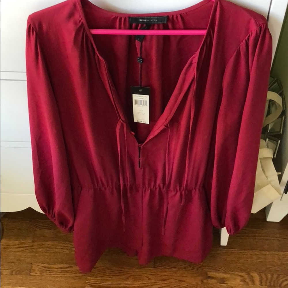 Never Worn BCBGMaxazria Red Romper